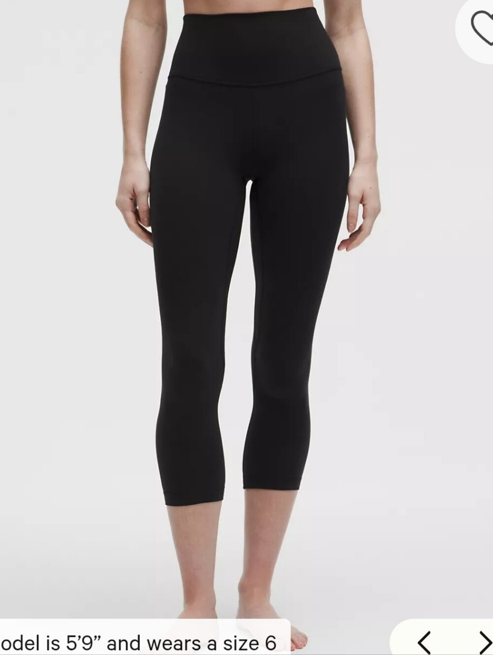 Lululemon Align High-Rise Crop 23" Black Leggings Yoga Pants